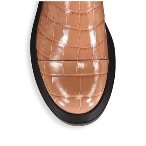 Stuart Weitzman Norah Chelsea Boots Tan Croc Leather, New, Size 11C - Picture 6 of 10
